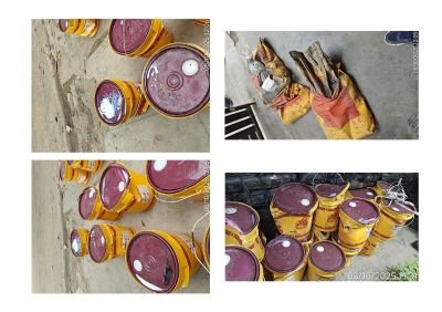 Damaged Stock of Waterproofing Material